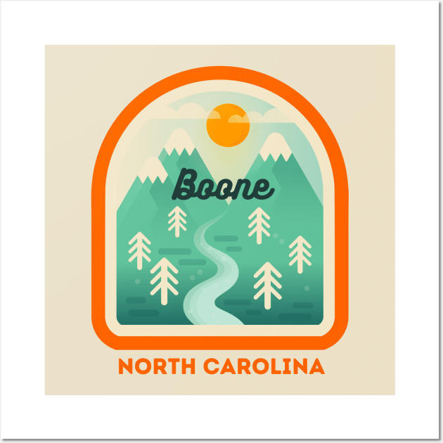 Boone North Carolina NC Tourist Souvenir Wall Art by carolinafound